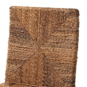 English Elm Modern Seagrass Woven Acacia Wood Dining Chair Set Bohemian Organic Style B2750P467671