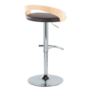 English Elm Adjustable Swivel Barstools Set of 3 Faux Leather Chrome Base Kitchen Counter B202S02031