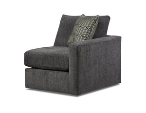 Fusion Ripple Midnight Modular Sectional Sofa In Charcoal - Includes Ottomans, Pillows, And Versatile Design Charcoal W ,100% Polyester 3500-11l 15 19kp 03 19kp 15 11r 03 Ripple Midnight Sectional.Jpeg