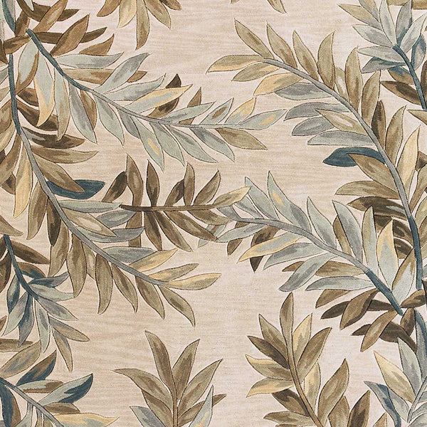 Homeroots 5' X 8' Ivory Hand Tufted Pinnate Fronds Indoor Area Rug  Wool 350038