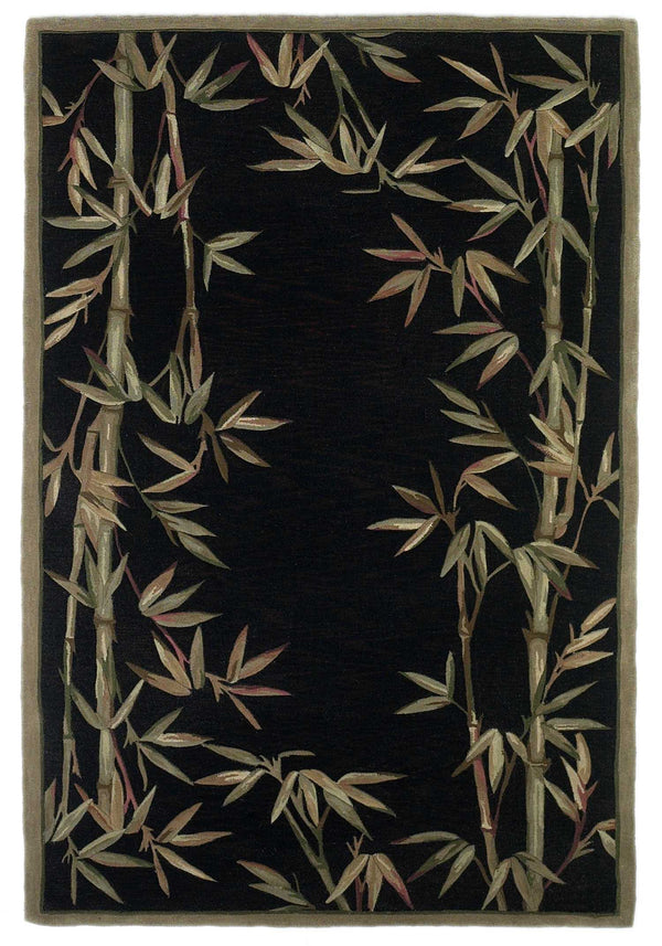 Homeroots 5' X 8'  Wool Black Area Rug  Wool 350043