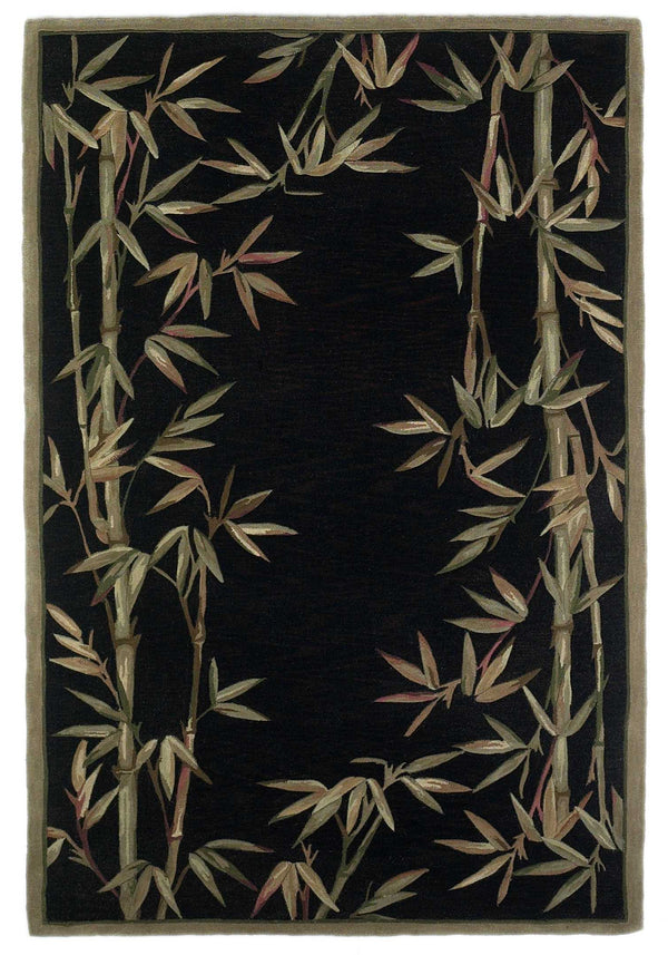 Homeroots 5' X 8'  Wool Black Area Rug  Wool 350043