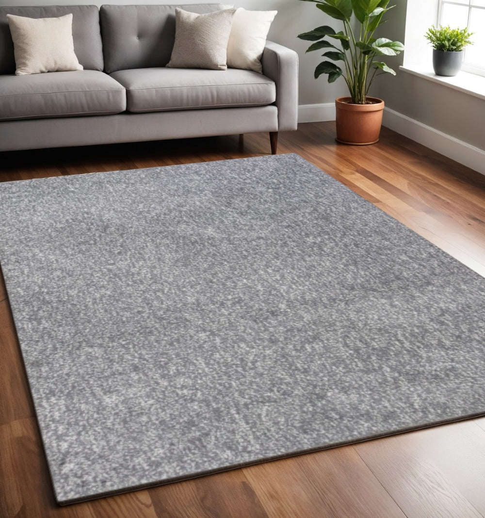 HomeRoots 7' Contemporary Grey Area Rug from Halen Collection - Durable, Low-Maintenance, Elegant Design for Any Space 8" x 10" 350058