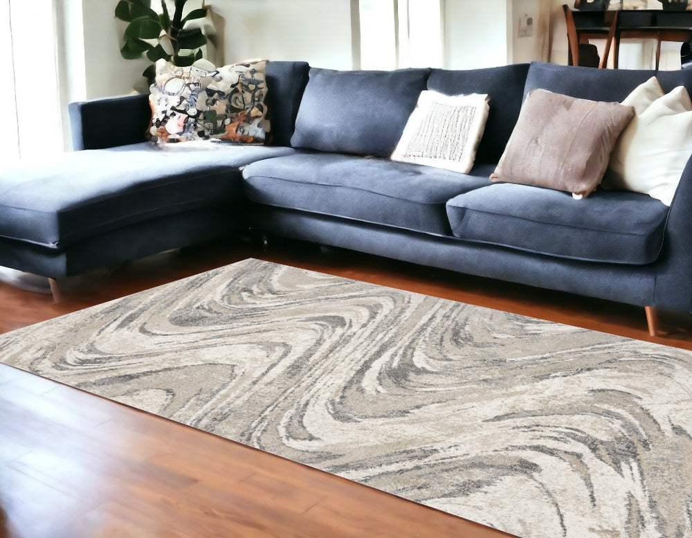 Homeroots 7' X 9'  Polypropylene Natural Area Rug  Polypropylene 350060