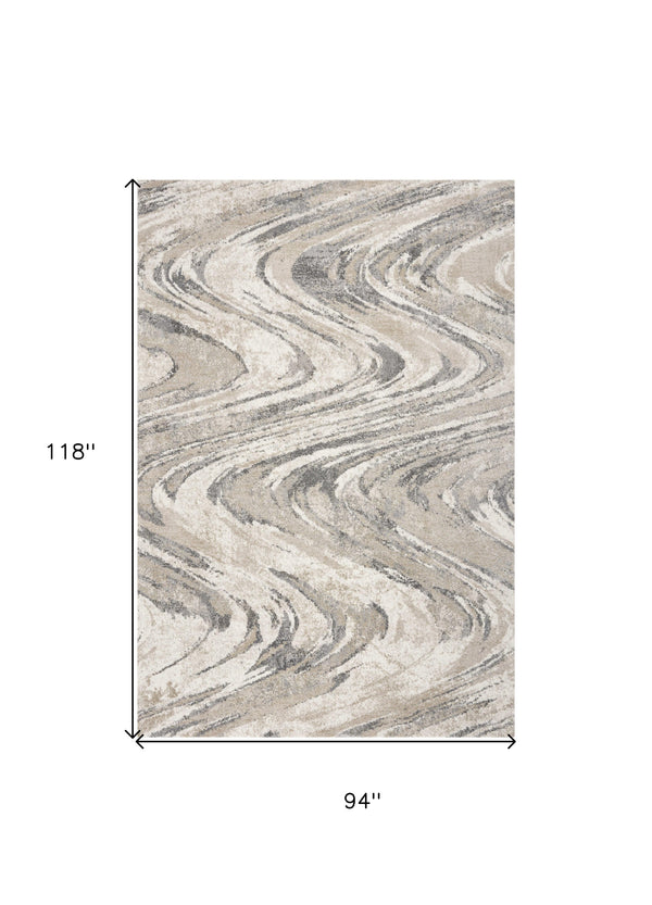Homeroots 7' X 9'  Polypropylene Natural Area Rug  Polypropylene 350060