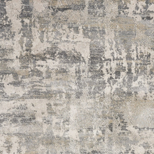 HomeRoots 7' Modern Gray and Tan Abstract Area Rug – Durable, Easy-Care, Stylish Addition for Any Space 7' X 9' 350062