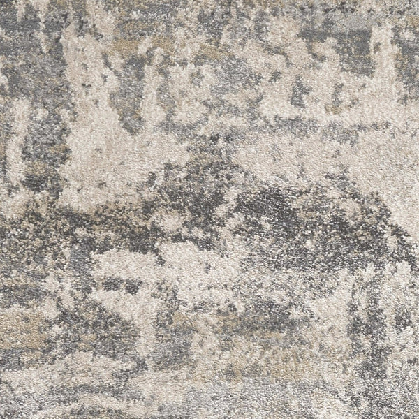 HomeRoots 7' Modern Gray and Tan Abstract Area Rug – Durable, Easy-Care, Stylish Addition for Any Space 7' X 9' 350062