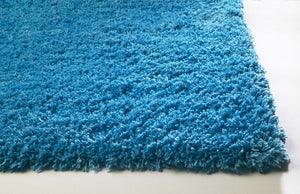 HomeRoots 8' Blue Hand-Woven Round Rug - Artisan Crafted, Durable Polyester, Perfect for Cozy Living Spaces 8' X 11' 350079