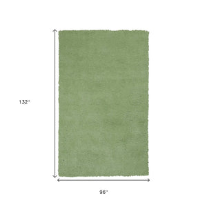 HomeRoots 8' Green Round Hand-Woven Area Rug - Artisan Crafted, Versatile Design for Living Spaces & Dining Rooms 8' X 11' 350080