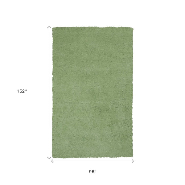HomeRoots 8' Green Round Hand-Woven Area Rug - Artisan Crafted, Versatile Design for Living Spaces & Dining Rooms 8' X 11' 350080