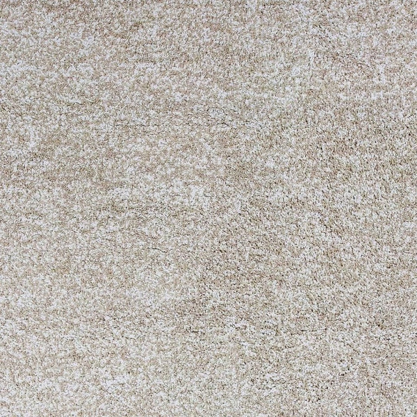 HomeRoots 8' Hand Woven Ivory Round Rug - Artisan Crafted, Durable Polyester, Timeless Design for Any Space 8' X 11' 350081