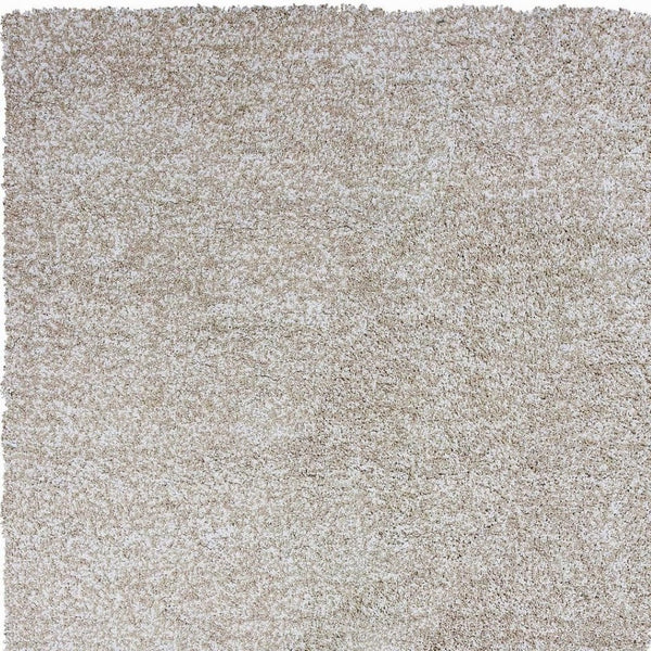 HomeRoots 8' Hand Woven Ivory Round Rug - Artisan Crafted, Durable Polyester, Timeless Design for Any Space 8' X 11' 350081