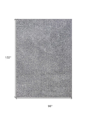 HomeRoots 8' Gray Round Hand-Woven Area Rug - Artisan Crafted, Soft Polyester for Comfort and Timeless Style 8' X 11' 350086