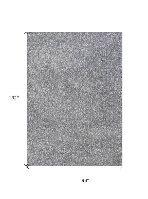 HomeRoots 8' Gray Round Hand-Woven Area Rug - Artisan Crafted, Soft Polyester for Comfort and Timeless Style 8' X 11' 350086