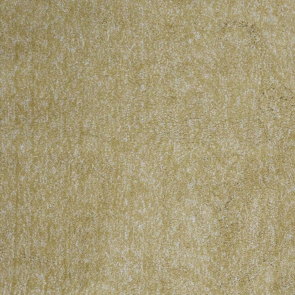 HomeRoots 8' Yellow Hand-Woven Round Rug - Artisan Crafted, Durable Polyester for Stylish Living Spaces 8' X 11' 350087