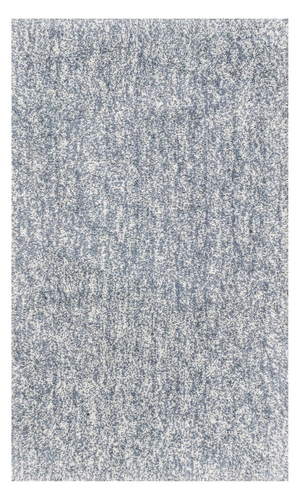 HomeRoots 8' Slate Blue and Ivory Abstract Hand-Woven Round Rug - Modern Elegance for Any Living Space 8' X 11' 350088