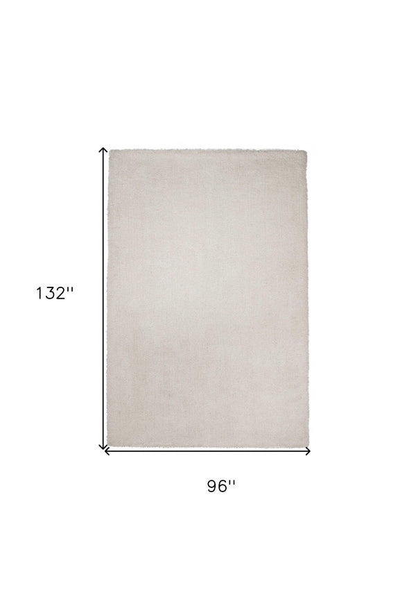 HomeRoots 8' Ivory Hand-Woven Round Rug – Timeless Artisanal Design for Elegant Living Spaces and Durability 8' X 11' 350091