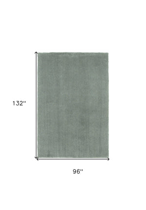 Homeroots 8' X 11' Slate Blue Indoor Shag Rug  Polyester 350095