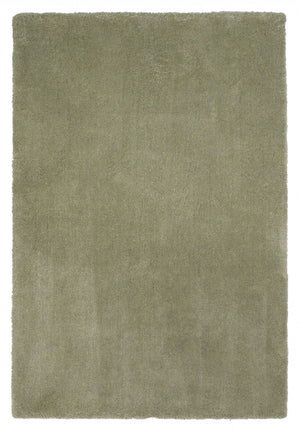 HomeRoots 8' Sage Shag Hand Woven Area Rug - Luxurious Plush Pile for Warmth, Style, and Noise Reduction in Homes 8' X 11' 350098