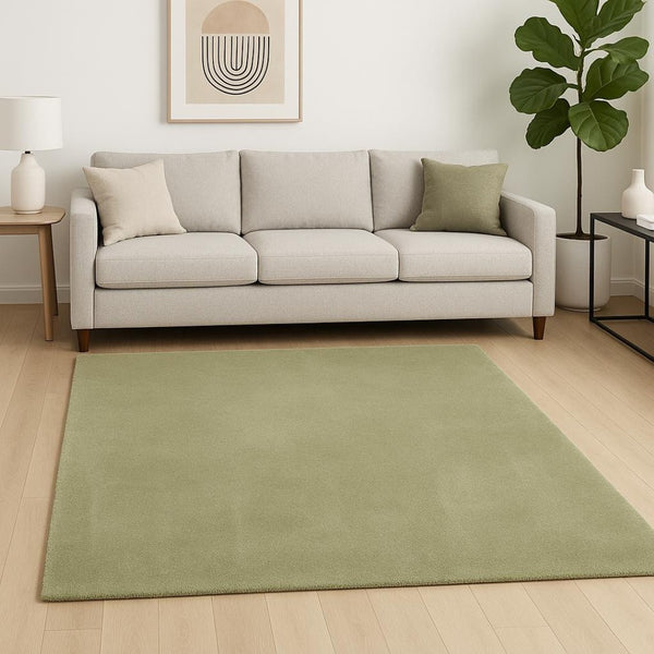 HomeRoots 8' Sage Shag Hand Woven Area Rug - Luxurious Plush Pile for Warmth, Style, and Noise Reduction in Homes 8' X 11' 350098