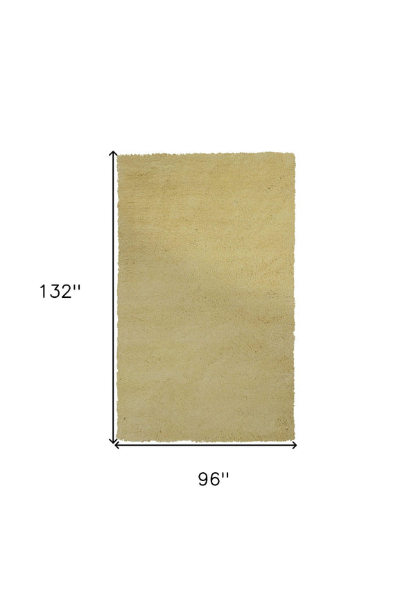 Homeroots 8' X 11' Yellow Hand Woven Area Rug  Polyester 350100