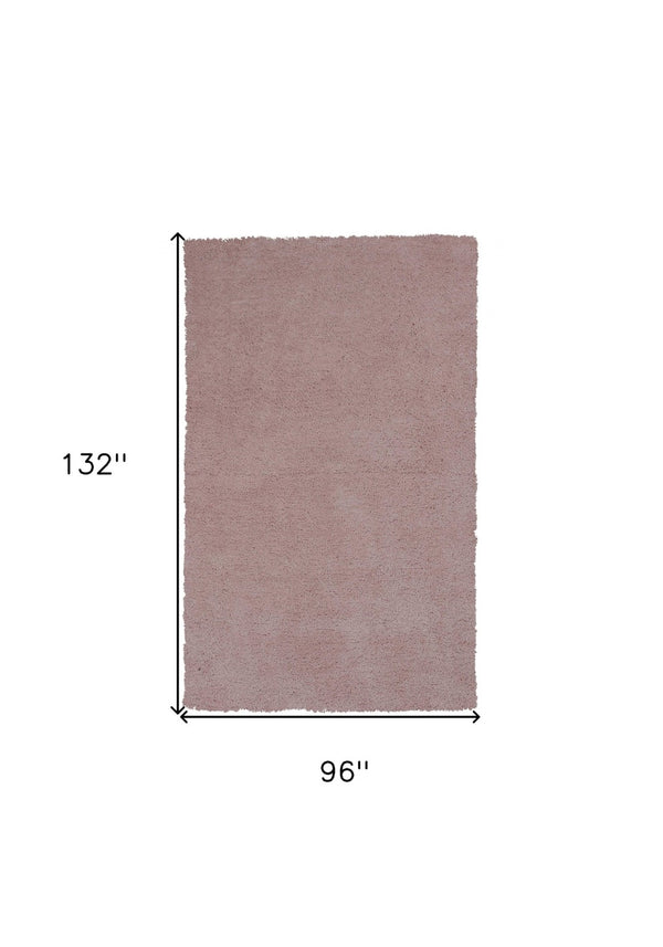 HomeRoots 8' Hand-Woven Pink Round Rug - Artisanal Charm, Soft Polyester, Durable & Stylish for Any Space 8' X 11' 350101