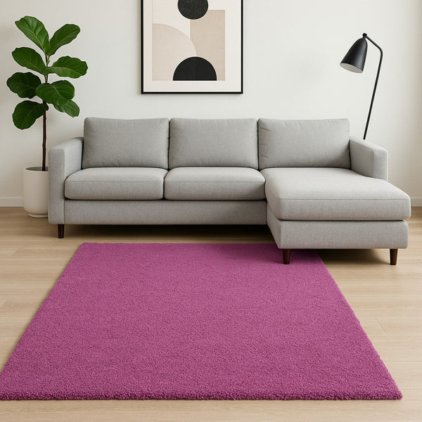 HomeRoots 8' Hot Pink Hand-Woven Round Rug - Vibrant Artisan-Made Design for Stylish Warmth and Comfort 8' X 11' 350102