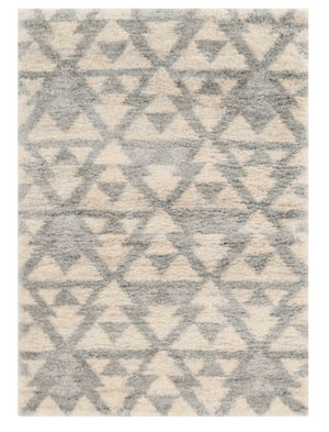 HomeRoots 8' Contemporary Ivory and Gray Geometric Area Rug for Modern Living Spaces - Durable & Stylish Design 8' X 13' 350104