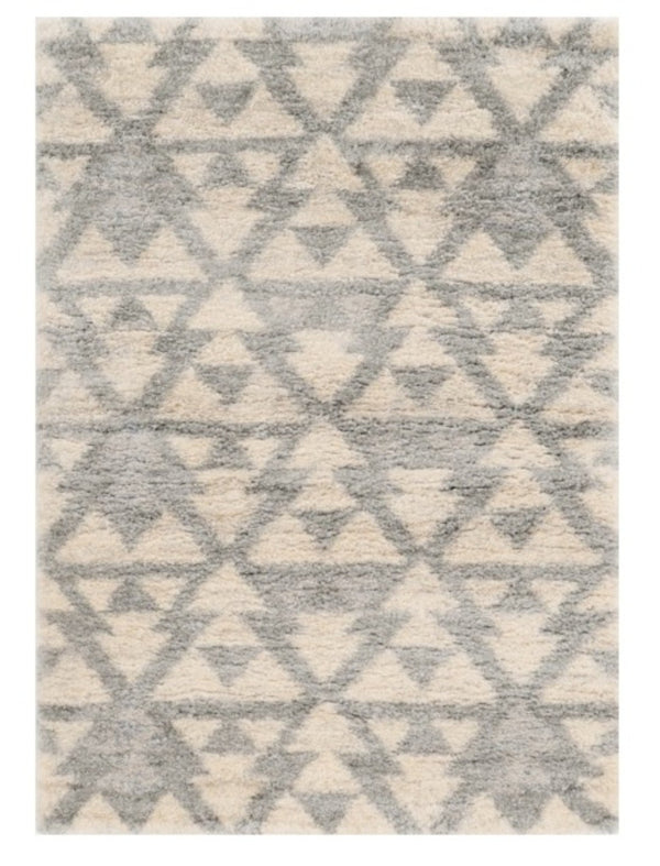 HomeRoots 8' Contemporary Ivory and Gray Geometric Area Rug for Modern Living Spaces - Durable & Stylish Design 8' X 13' 350104