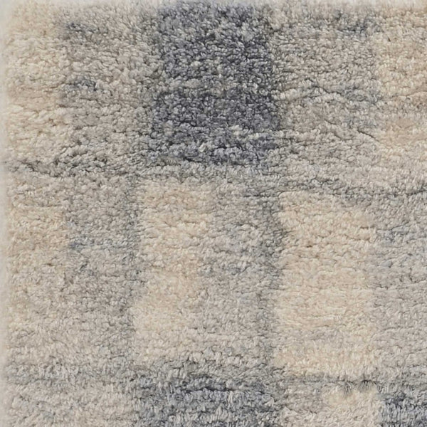 HomeRoots 9' Ivory and Blue Abstract Geometric Area Rug – Modern Elegance for Large Spaces, Durable Comfort 9' X 13' 350105
