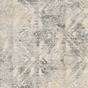 HomeRoots 9' Gray and Ivory Diamond Area Rug - Stylish Comfort for Modern Living Rooms and High-Traffic Areas 9' X 13' 350106