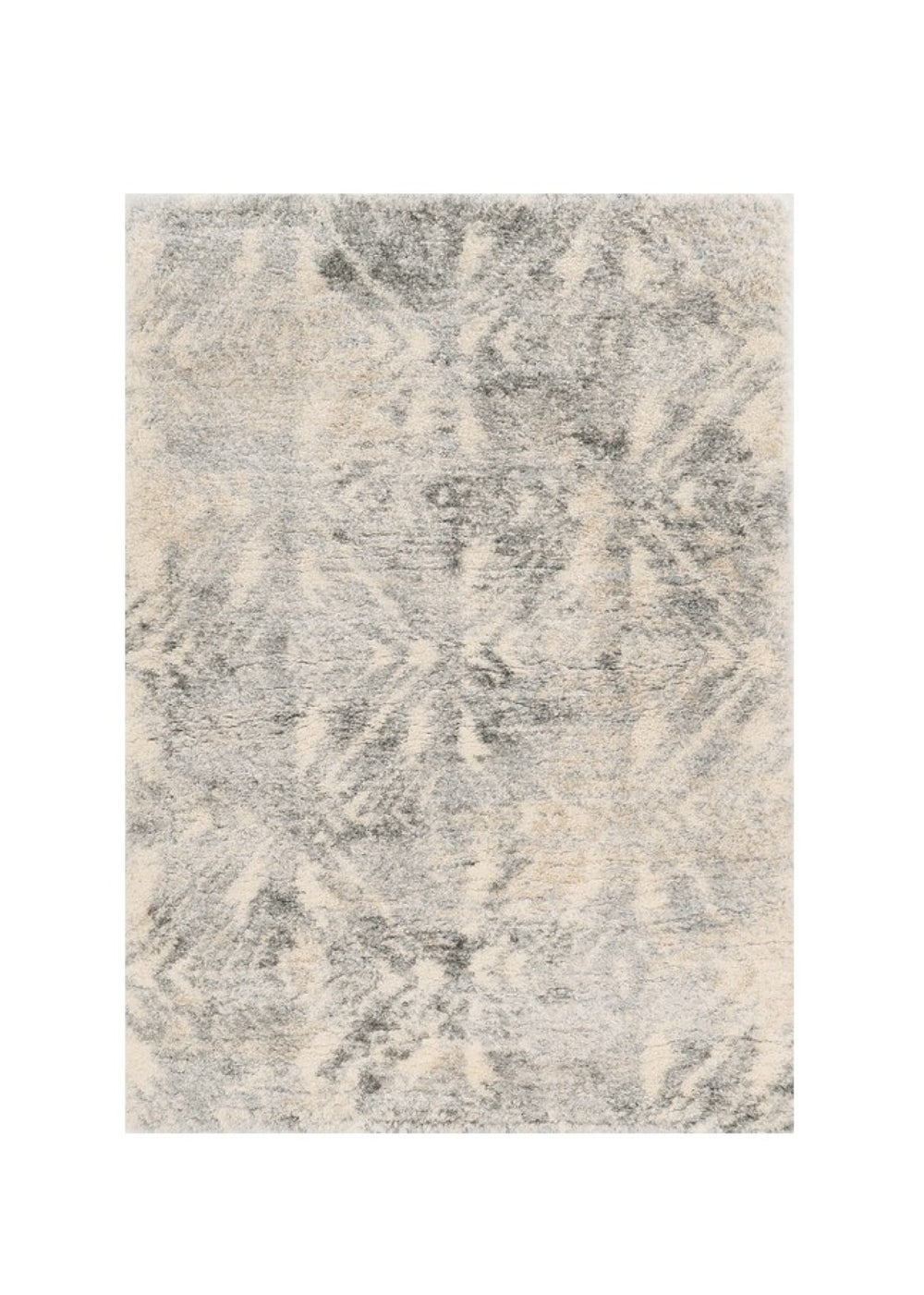 HomeRoots 9' Gray and Ivory Diamond Area Rug - Stylish Comfort for Modern Living Rooms and High-Traffic Areas 9' X 13' 350106