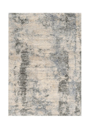 HomeRoots 8' Modern Ivory and Blue Abstract Area Rug - Durable, Stain-Resistant Design for Stylish Living Spaces 9' X 13' 350107