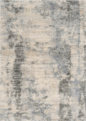 HomeRoots 8' Modern Ivory and Blue Abstract Area Rug - Durable, Stain-Resistant Design for Stylish Living Spaces 9' X 13' 350107