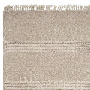 Homeroots 7' X 9'  Wool Natural Area Rug  Wool 350144