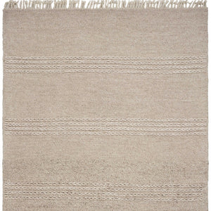 Homeroots 7' X 9'  Wool Natural Area Rug  Wool 350144