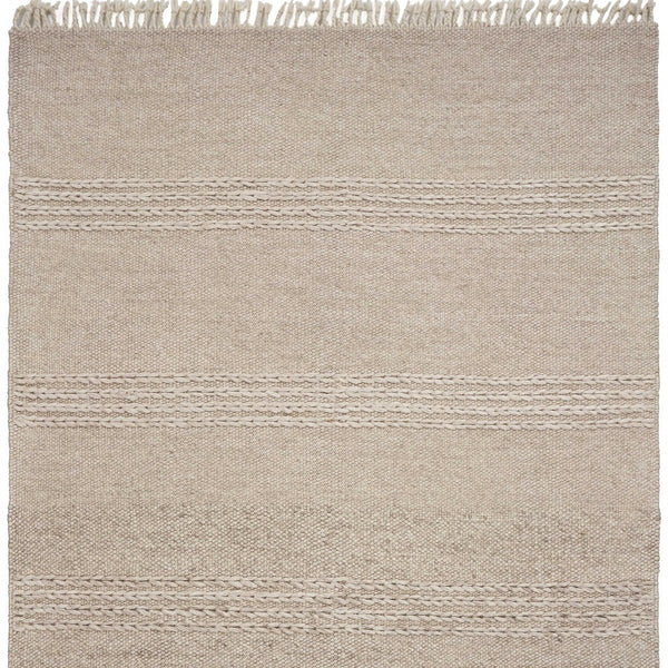 Homeroots 7' X 9'  Wool Natural Area Rug  Wool 350144
