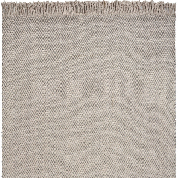 Homeroots 8' X 10' Oatmeal Beige Hand Woven Herringbone Indoor Area Rug  Wool 350147