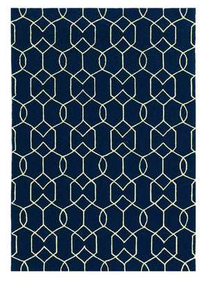 HomeRoots 7' Blue Moroccan Area Rug – Timeless Style for Indoor & Outdoor Spaces, Durable & Easy to Clean 8' X 11' Rectangle 350179