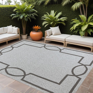 Homeroots 8' X 11' Ivory Indoor Outdoor Area Rug  Polypropylene 350181