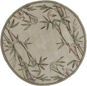 Homeroots 7' Round Wool Ivory  Area Rug  Wool 350212