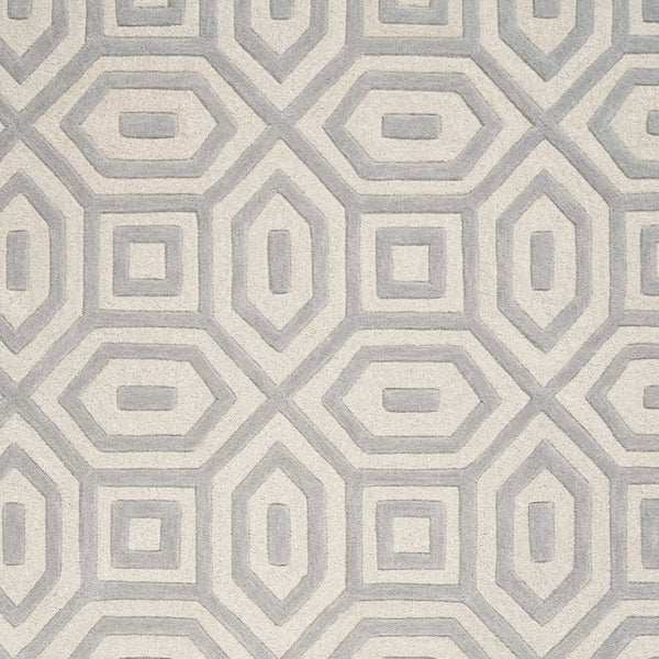 HomeRoots 8' Hand-Tufted Gray Wool Geometric Area Rug for Modern Elegance and Cozy Comfort in Your Home 8' X 10' 350246