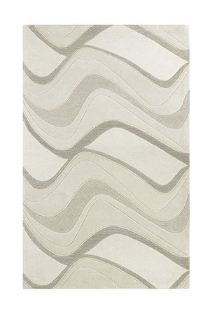 HomeRoots 8' Handcrafted Wool Area Rug in Ivory and Gray - Modern Abstract Design for Cozy Living Spaces 8' X 10' 350252