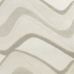HomeRoots 8' Handcrafted Wool Area Rug in Ivory and Gray - Modern Abstract Design for Cozy Living Spaces 8' X 10' 350252