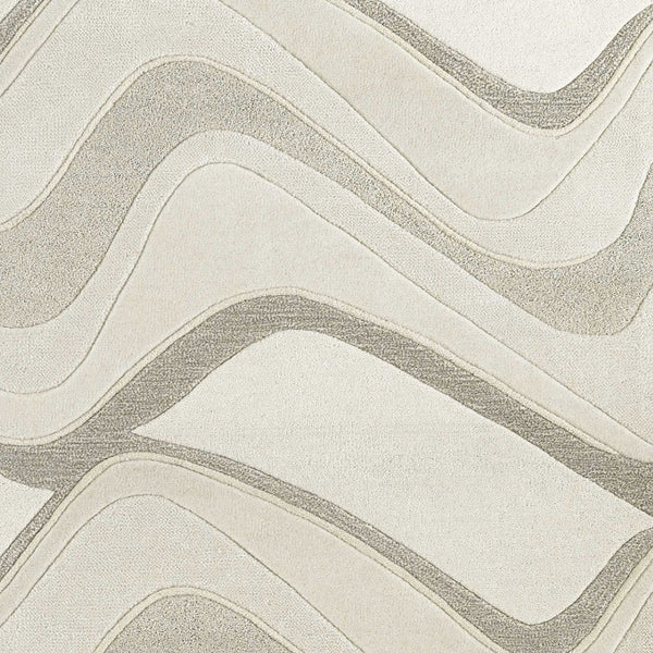 HomeRoots 8' Handcrafted Wool Area Rug in Ivory and Gray - Modern Abstract Design for Cozy Living Spaces 8' X 10' 350252