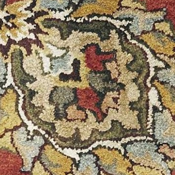 Homeroots 8' X 11' Sienna Orange Hand Tufted Allover Traditional Floral Indoor Area Rug  Wool 350259