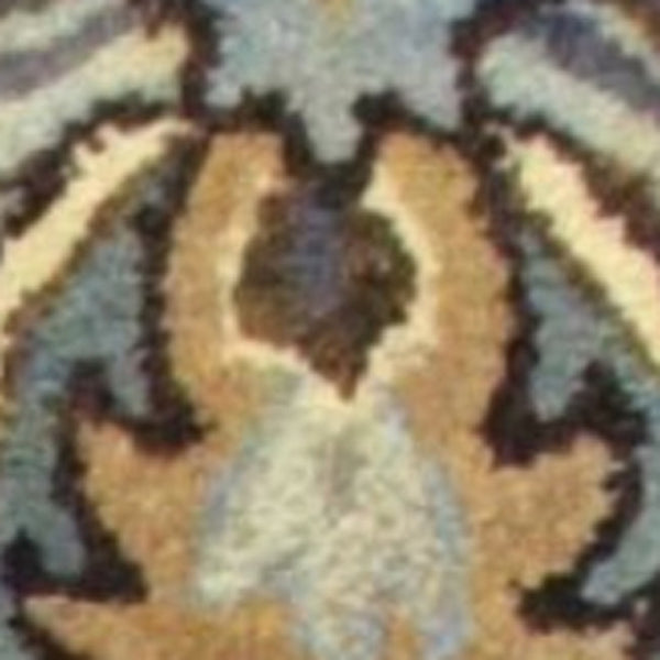 HomeRoots 8' Hand-Tufted New Zealand Lambs Wool Floral Area Rug - Elegant Dark Gray, Green & Brown Design 8' X 11' 350261