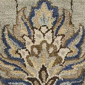 HomeRoots 8' Hand-Tufted Wool Floral Area Rug in Gray, Ivory & Brown - Elegant Design for Timeless Décor 8' X 10' 350262
