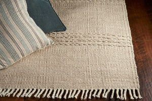 Homeroots 9' X 12' Natural Wool Hand Woven Area Rug  Wool 350263
