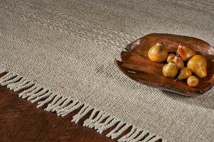 Homeroots 9' X 12' Natural Wool Hand Woven Area Rug  Wool 350263